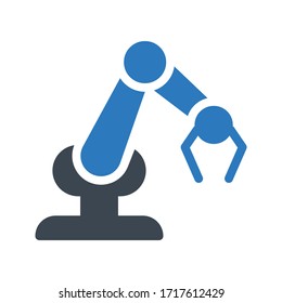 Farbsymbol der Robotik-Vektorillustration 