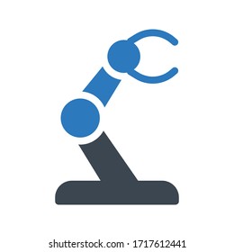 robotics vector glyph color icon 