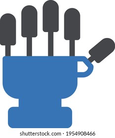 robotics vector glyph color icon