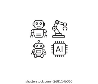 Robotics vector icon design illustration