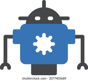 robotics vector illustration isolated on a transparent background . glyph vector icons for concept or web graphics.