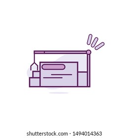 Robotics Vector Illustration With White background