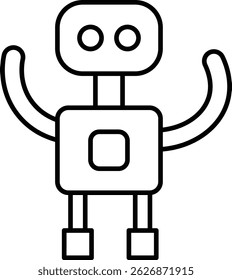 Robótica Línea de Vector Icon Design