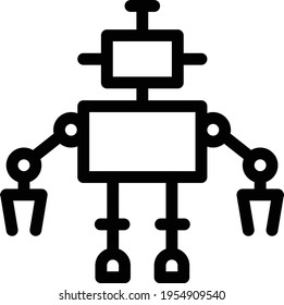 robotics vector thin line icon
