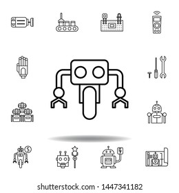 Robotics wheel outline icon. set of robotics illustration icons. signs, symbols can be used for web, logo, mobile app, UI, UX