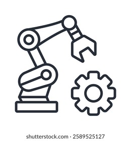 roboticst icon. vector.Editable stroke.linear style sign for use web design,logo.Symbol illustration.