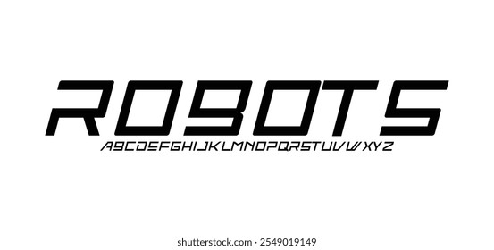 Robots, Abstract modern urban alphabet fonts. Typography sport, simple, technology, fashion, digital, future creative logo font. vector illustration
