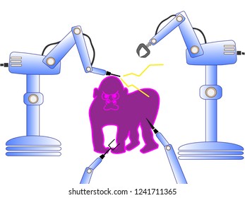 Robots with artificial intelligence are remodeling gorillas.
