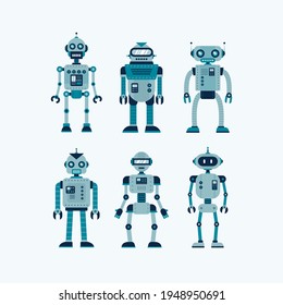 
Robots characters design vector collection