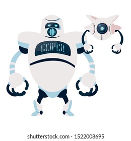 Robots design, Robotic tecnology futuristic toy machine cyborg science and android theme Vector illustration