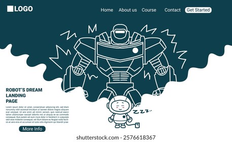 a Robot's Dream Landing Page for Front Page Website