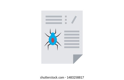 Robots.txt flat icon for website crawling and SEO management designs