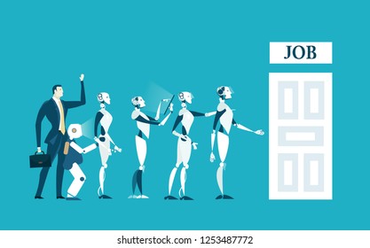 Robots going to be excepted for jobs instead of humans. Future reality