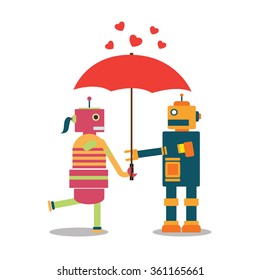 robots happy valentine
