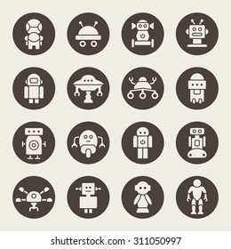 Robots icon set