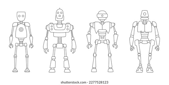 robots line on the white background volume 1