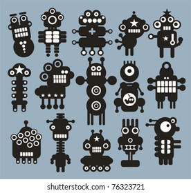 Robots Monsters Aliens Collection 7 Vector Stock Vector (Royalty Free ...