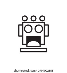 Robots outline vector icon. Thin line black robots icon, flat vector simple element illustration from editable artificial intelligence concept isolated on white background