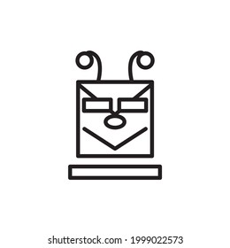 Robots outline vector icon. Thin line black robots icon, flat vector simple element illustration from editable artificial intelligence concept isolated on white background