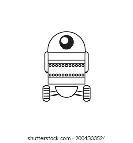 Robots outline vector icon. Thin line black robots icon, flat vector simple element illustration from editable artificial intelligence concept isolated on white background