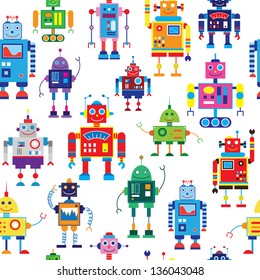 robots seamless pattern