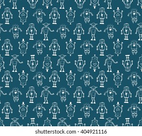 Robots seamless pattern