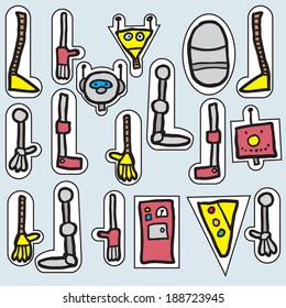 Robots set. Vector