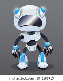 Robots set vector with emotions, technology, isolated on white background.