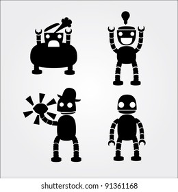 Robots silhouette