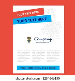 Robots Title Page Design for Company profile ,annual report, presentations, leaflet, Brochure Vector Background