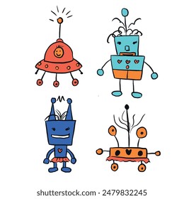 robots. t-shirt printing pattern and more