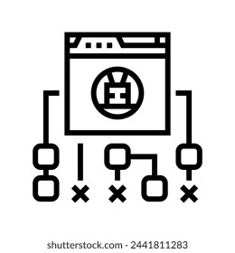 robots txt seo line icon vector. robots txt seo sign. isolated contour symbol black illustration