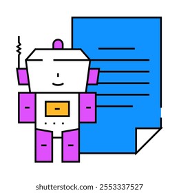 robots txt seo line icon vector. robots txt seo sign. isolated symbol illustration