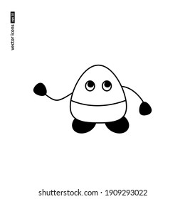 Robots - vector icon on white background. Symbol for web, infographics, print design and mobile UX UI kit. Vector illustration, EPS10.