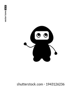 Robots - vector icon on white background. Symbol for web, infographics, print design and mobile UX UI kit. Vector illustration, EPS10.