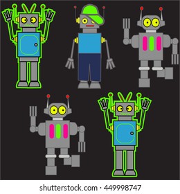 Robots vector set 
