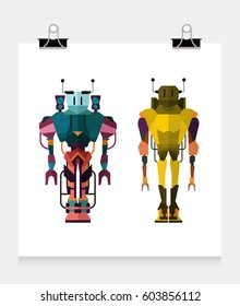 Robots Full Body Stock Vector (Royalty Free) 603856079 | Shutterstock