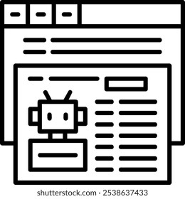 Símbolo de design de ícone de vetor Robotstxt