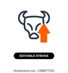 Robust Bull Market Trends Vector Icon Illustration