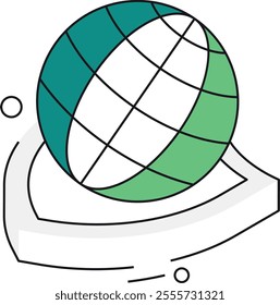 A robust isometric icon representing a security access shield for effective data control.