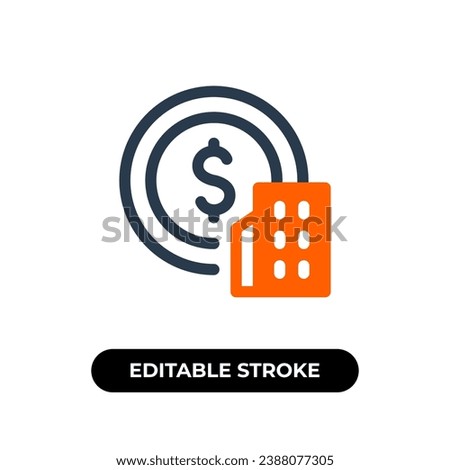 Robust Market Capitalization Assessment Vector Icon Illustration