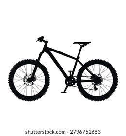 A robust mountain bike with large tires and disc brakes.