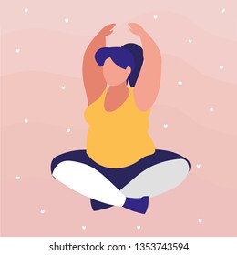 Robust woman dancing ballet