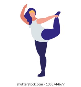 Robust woman dancing ballet