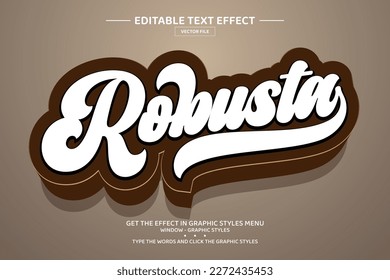 Robusta 3D editable text effect template