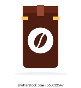 Robusta coffee in the package vector flat material design isolated on white