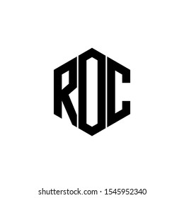 Roc Letter Logo Design Polygon Monogram Stock Vector (Royalty Free ...