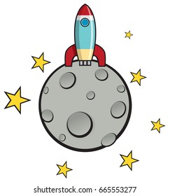 rocaket on moon