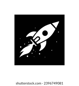 Roccket filled icon. Simple vector sign