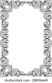 Roccocco gothic page is on white